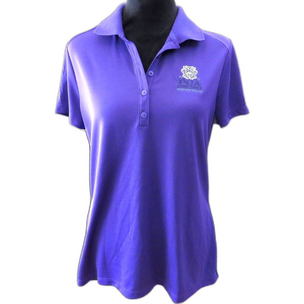 Nike Golf Performance Polo 2015 PGA Whistling Straits Purple Large EUC